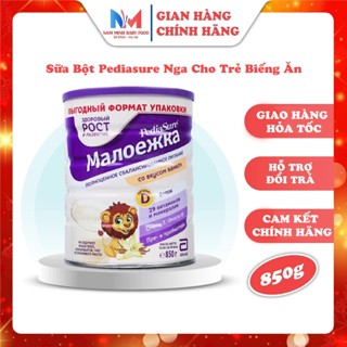 Sữa Bột Pediasure Nga Chính Hãng, Sữa Cho Trẻ Biếng Ăn Chậm Lớn Vị Vani, Dâu, Socola 850g