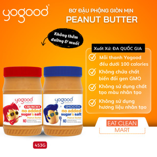 Bơ Đậu Phộng Không Đường, Không Muối Yogood Eat Clean 453g