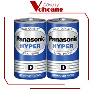  Bộ 2 pin D dùng cho bếp gas - Panasonic đại carbon - R20UT  Xanh  