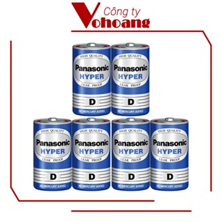  Bộ 6 pin D dùng cho bếp gas - Panasonic đại carbon - R20UT  Xanh  