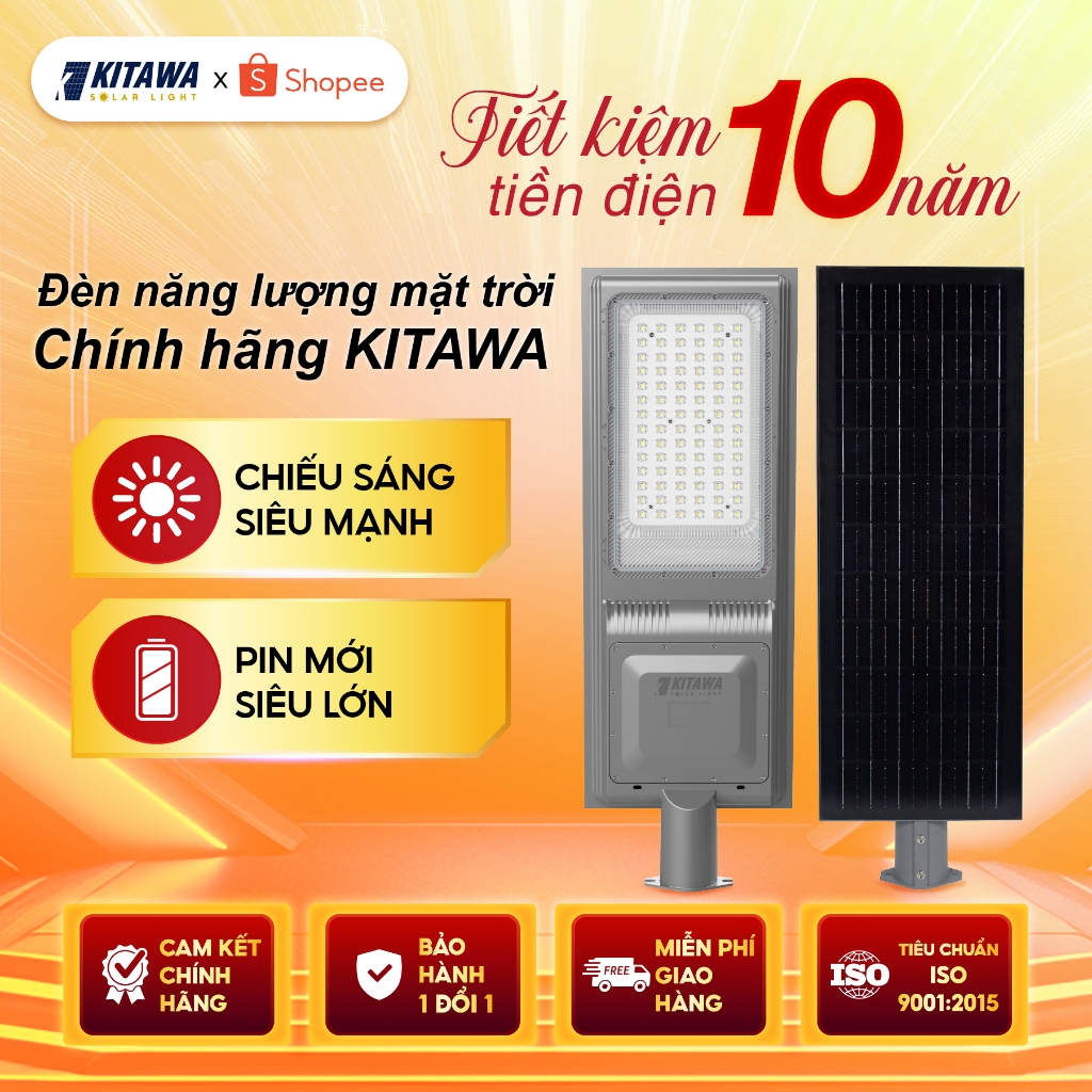 Đèn Liền Thể Năng Lượng Mặt Trời 500W KITAWA Chống Nước IP65