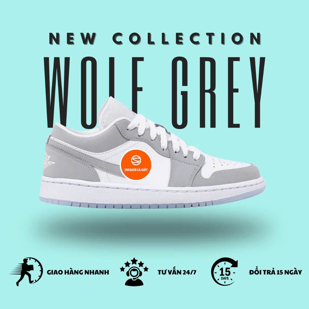 [ Wolf Grey ] Giày sneaker cổ thấp nam nữ Hottrend