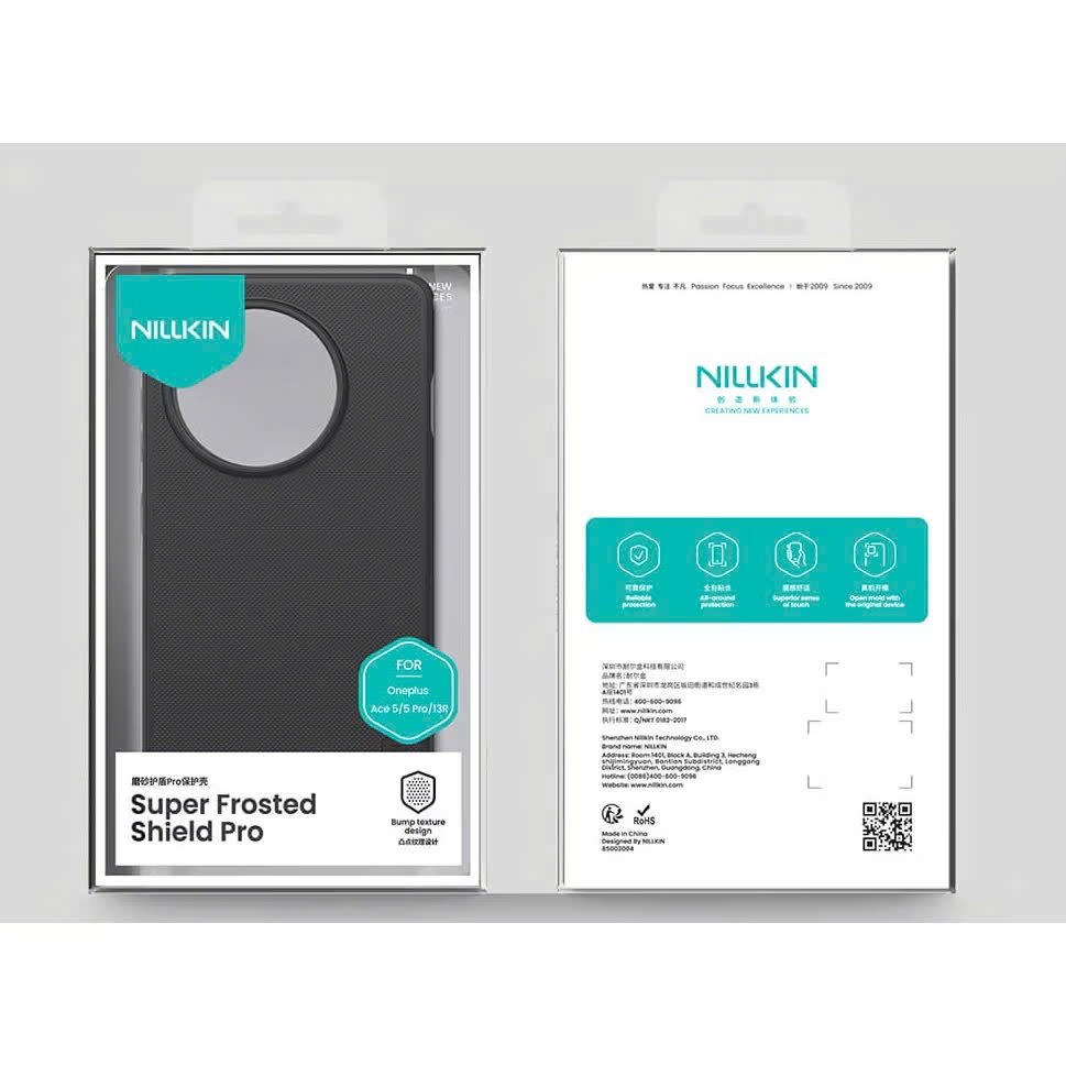 Ốp lưng sần Nillkin Super Frosted Shield Pro cho Oneplus Ace 5, Oneplus Ace 5 Pro , 13R chống sốc