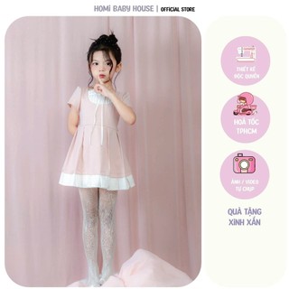 Đầm công chúa Rosa Hồng Homi Baby House cho bé gái dự tiệc đi chơi