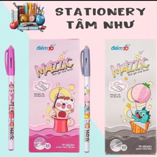 [Hộp 20 Chiếc] Bút Gel xóa được Thiên Long Điểm 10 - Bút mực nước ngòi 0.5mm, viết trơn mượt có gôm trên nắp TP-GELE01