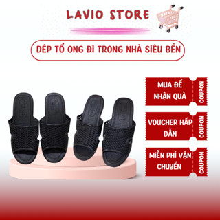  Dép Nhựa Tổ Ong Giá Rẻ  Màu Đen Ghi Nam Nữ Đi Trong Nhà Ngoài Trời 88300 Lavio Store 
