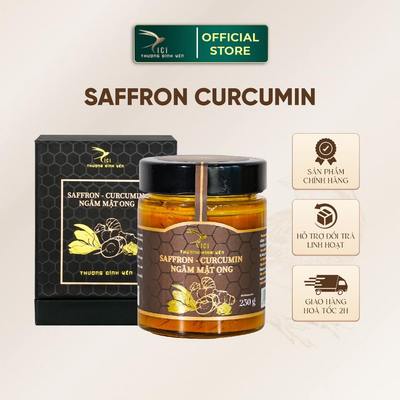 Mật ong ngâm Saffron Curcumin CiCi Thượng Đỉnh Yến cao cấp thượng hạng lọ 200g