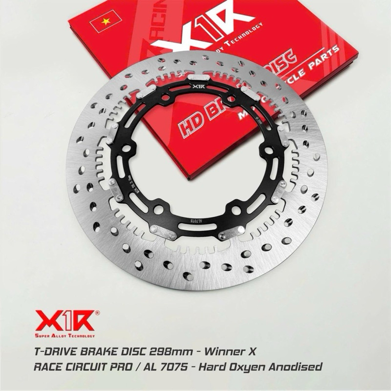 Đĩa T-Drive X1R 245mm 267mm 4lỗ - size 298mm ex150 ex155 winner winnerX - lòng nhôm 7075