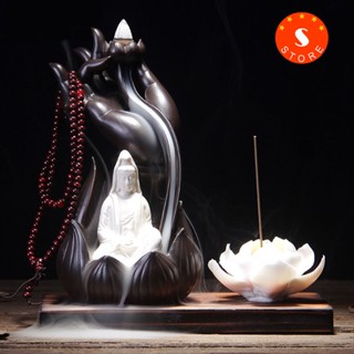 Thác Khói Trầm Hương - Thác Phật Thủ Full bộ như hình tặng kèm 10 nụ trầm hương