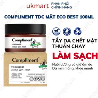 Tẩy da chết mặt Compliment thuần chay hữu cơ Eco Best 100ml