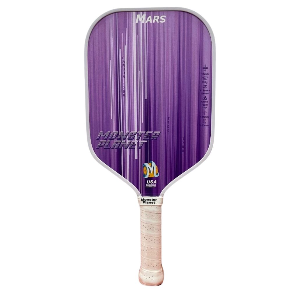 ✅ Vợt Pickleball Monster Planet Mars Sọc Carbon T700