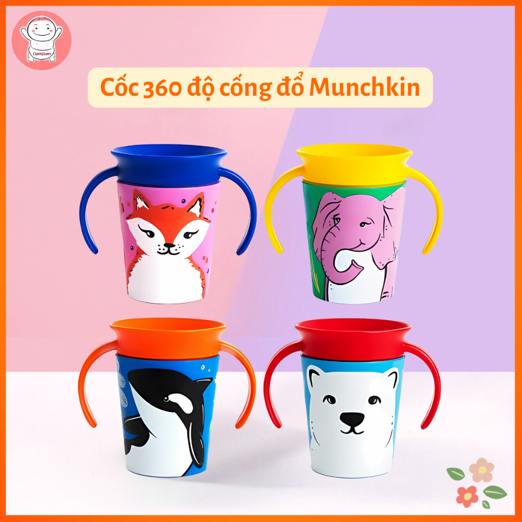 Cốc 360 độ Munchkin Deco chống đổ