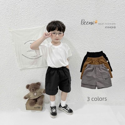 Quần short gió Beemo phối túi hộp vải gió siêu nhẹ cho bé trai mặc đi chơi, đi học từ 9-24kg 4144QHB