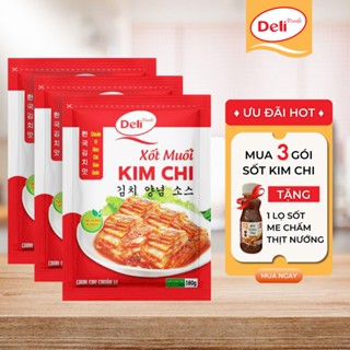 Combo sốt muối kim chi, gia vị làm kim chi Hàn Quốc chuẩn vị gói180gr | Delifoods