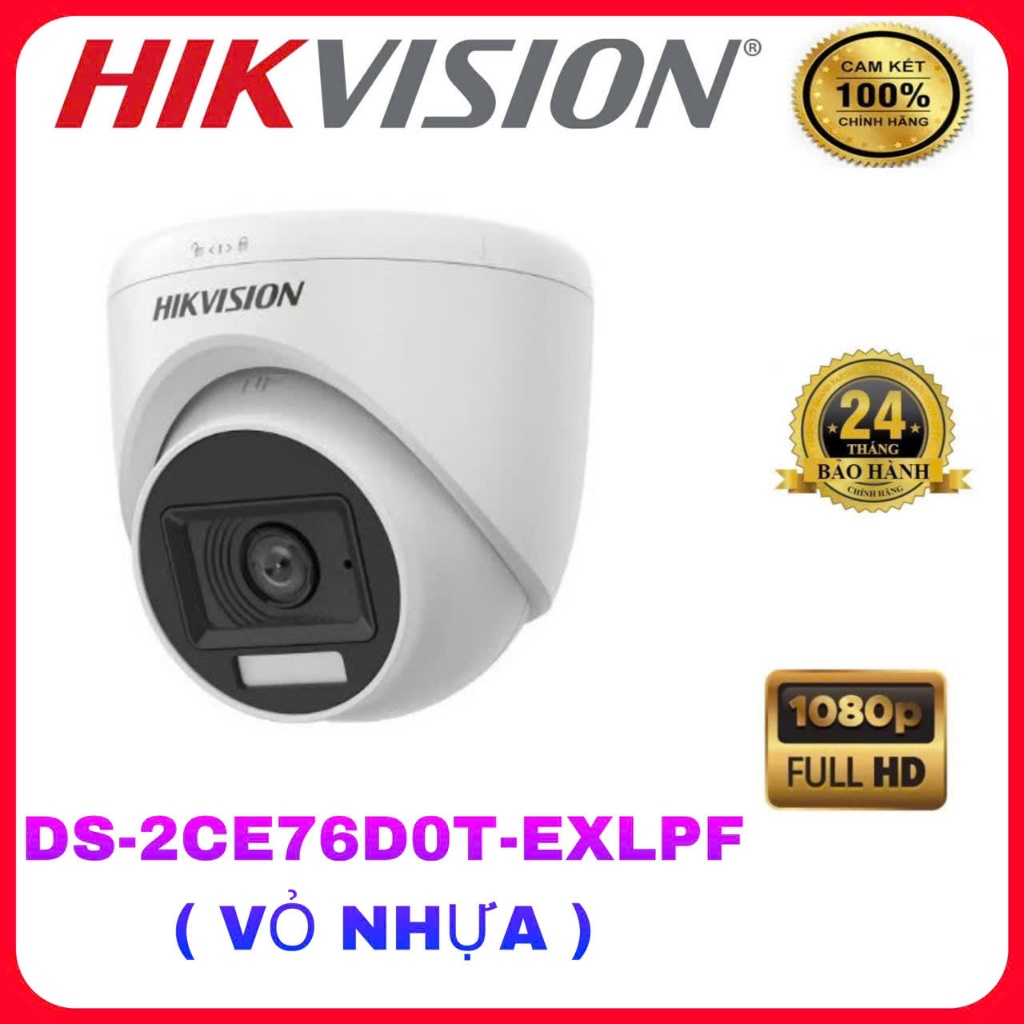 Camera Dome 4 in 1 hồng ngoại 2.0 Megapixel HIKVISION DS-2CE76D0T-EXLPF