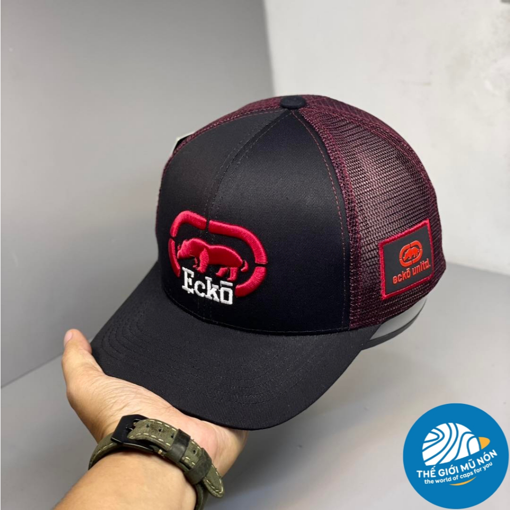 Nón kết, mũ lưỡi trai Unisex EcKo vải Kaki đẹp Phối lưới thời trang (Ảnh thật)