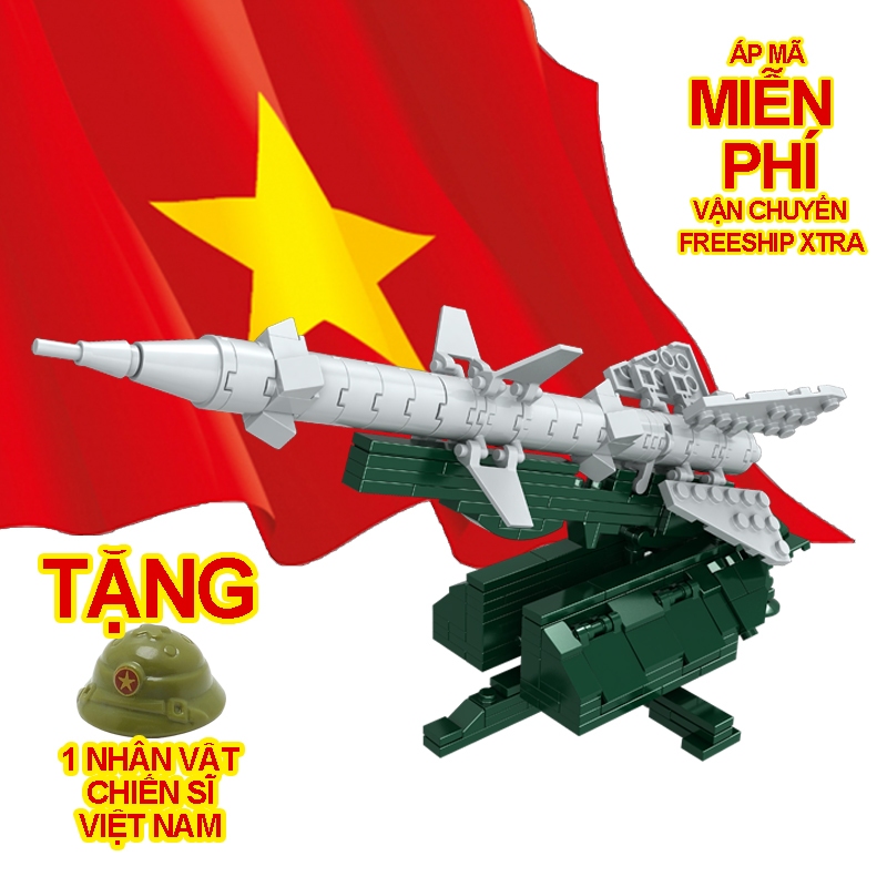 Bộ xếp hình Tên lửa phòng không Sam 2 - S75 Dvina - SA 2 Guideline Quân đội Nhân dân Việt Nam