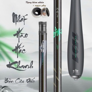  Cần câu đài Nhất Hào Hắc Khanh bản câu diếc carbon tặng kèm nhẫn và ngọn phụ túi đựng đẳng cấp CD88 