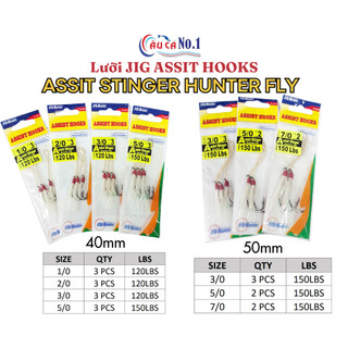 LƯỠI CÂU CÁ - LƯỠI JIG TÓM SẴN PROHUNTER ASSIST HOOK STINGER HUNTER FLY