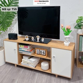 Kệ Tivi gỗ để sàn Tủ kệ Tivi có ngăn kệ chất liệu MDF phong cách bắc âu hiện đại