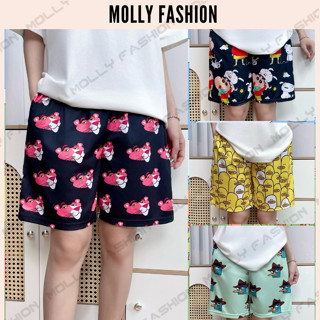 Quần Short Unisex hoạt hình BST04 Freesize | Form rộng thun lạnh mặc nhà/đi chơi Molly Fashion