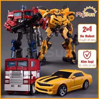 Mô hình đồ chơi robot biến hình xe ô tô cho bé trai đồ chơi rô bốt biến hình kim loại