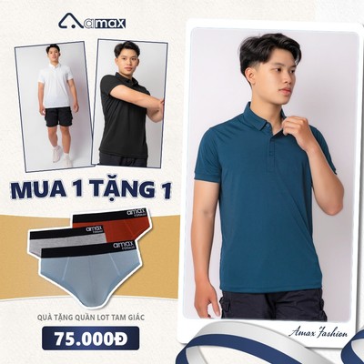 Áo Polo thể thao cao cấp Amax, mềm, mát, bền, nhẹ tênh