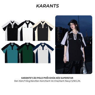 Áo Polo Phối Khoá Kéo SuperStar Karants Local Brand Polo Unisex Nam Nữ Oversize - KR52