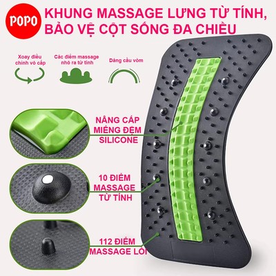 Dụng cụ massage lưng, giãn cơ, giảm đau nhức POPO YGW45 nhưa PP chịu lực lến tới 150KG