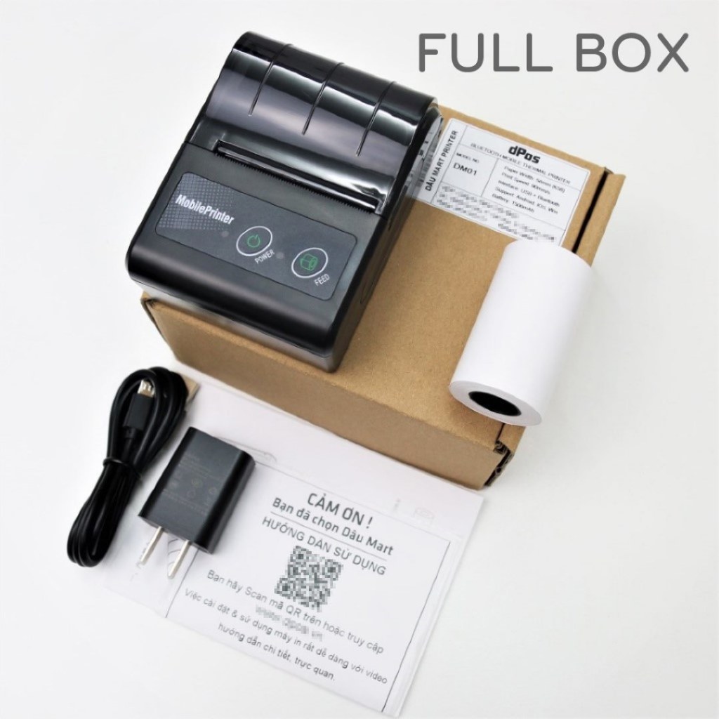 Máy in hoá đơn Bluetooth dPos DM01 và 5801H in bill bán hàng trực tiếp từ điện thoại iPhone Android với App miễn phí | BigBuy360 - bigbuy360.vn