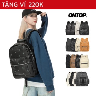 Balo đi học local brand nam nữ ONTOP chất da nhiều màu chống nước, canvas nhiều ngăn đựng laptop Level Backpack