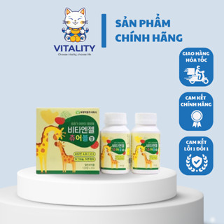 Kẹo Canxi hươu cao cổ hộp 120 viên của Hàn quốc, hỗ trợ tăng chiều cao cho bé từ 3 tuổi trở lên