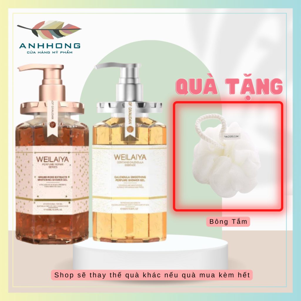 [ CHÍNH HÃNG] Sữa tắm WEILAIYA hoa hồng sữa tắm dưỡng trắng nước hoa WEILAIYA cánh hoa hồng Damask S
