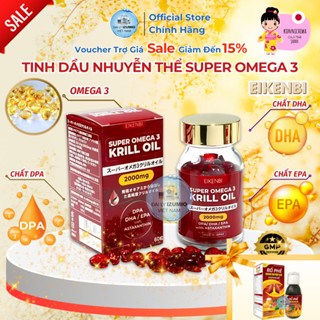 Krill Oil [Xuất Kèm VAT] Viên Uống Dầu Nhuyễn Thể Super Omega 3 Eikenbi - Chính Hãng Nhật Bản