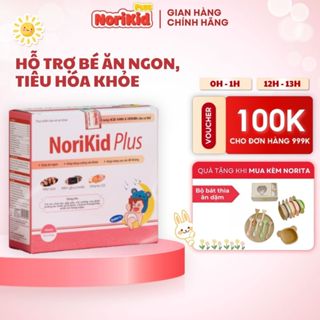 Siro Ăn Ngon NORIKID PLUS Hỗ Trợ Cải Thiện Biếng Ăn Táo Bón Tăng Sức Đề Kháng Cho Trẻ Hộp 20 Gói