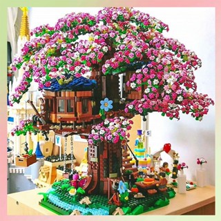 Đồ Chơi Lắp Ráp Mô Hình Nhà Cây Hoa Anh Đào Mini DIY Dành Cho Trẻ Em
