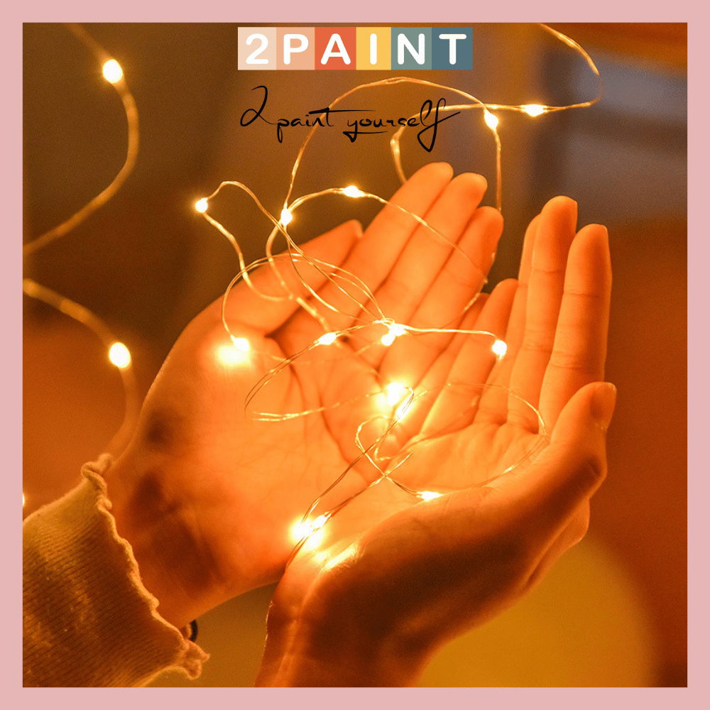 Dây đèn LED trang trí phòng ngủ,  Combo 10 Dây Đèn LED dây fairylight trang trí treo tường dài 1m-2m