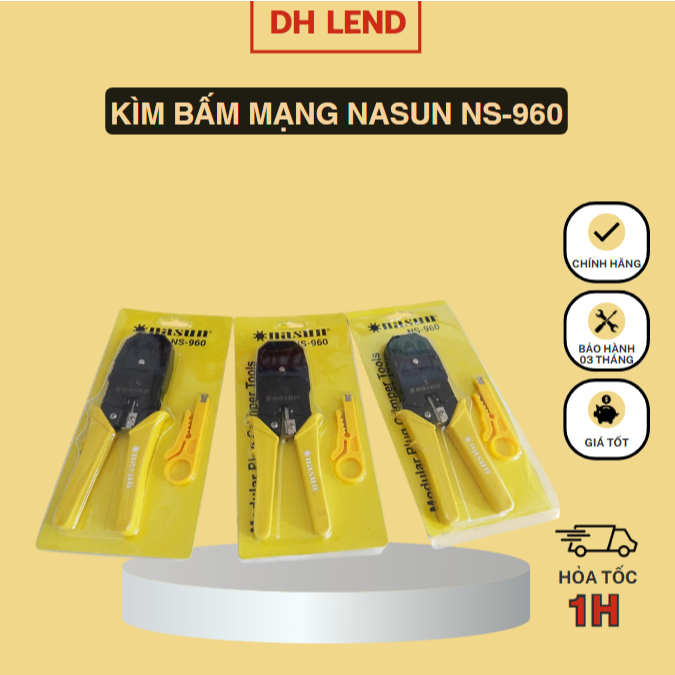 Kìm bấm mạng Nasun NS-960 bấm đầu cat 5-6