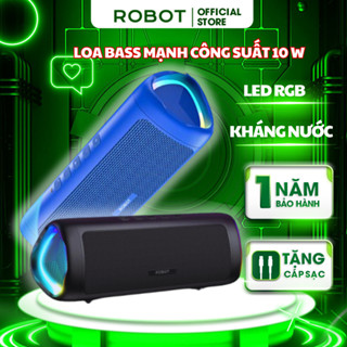 Loa Bluetooth 5.3 Robot RB525 Bass Mạnh 10W Đèn Led RGB, Kháng Nước, Pin Trâu - Hỗ Trợ Kết Nối Thẻ Nhớ, AUX