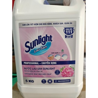  Nước lau sàn Sunlight can 5kg  Hương Hoa Hạ & Bạc Hà  - hàng chính hãng 