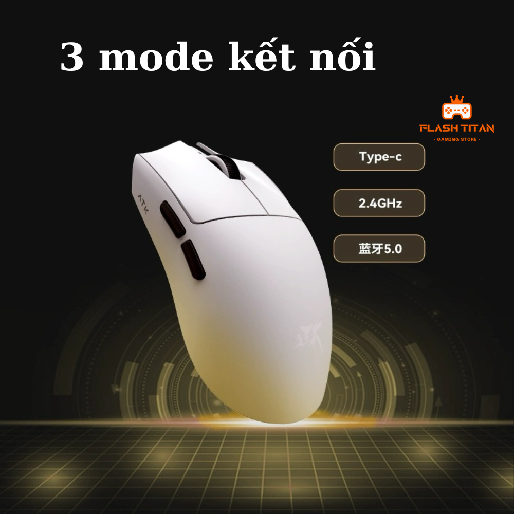 Chuột Máy Tính Không Dây ATK X1 | X1 pro - 3 Chế Độ Kết Nối - Chip PAW3950 - Có bản kèm dongle 8k | BigBuy360 - bigbuy360.vn