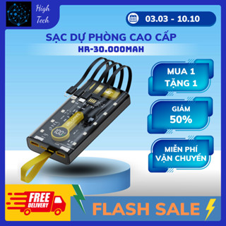 Sạc Dựng Phòng Trong Suốt TZ07 - 20000mAh , Sạc Nhanh 22.5W , Tích Hợp 4 Dây Sạc Tương Thích Mọi Máy