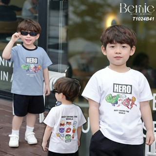 Bộ cộc tay bé trai HERO siêu Cool ngầu Bernie - Bộ siêu nhân bé trai 9-26kg - Bộ quần áo hè bé trai - T1024B41