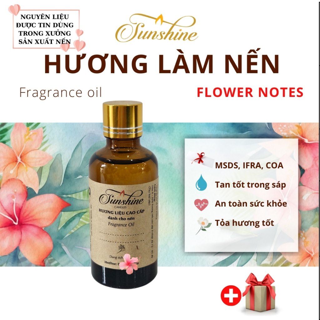 Hương liệu làm nến thơm cao cấp - Floral notes - CPL AROMAS - nhập khẩu UK - tỏa hương tốt
