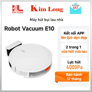 Robot hút bụi lau nhà Xiaomi Robot Vacuum E10 EU Lực hút 4000Pa - Hàng chính hãng