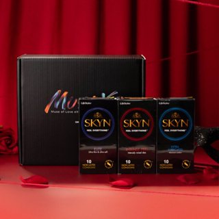  Combo Lifestyles SKYN non-latex 10 bao hộp  Skyn Elite 10s + Skyn Intense 10s + Skyn Extra Gel 10s  