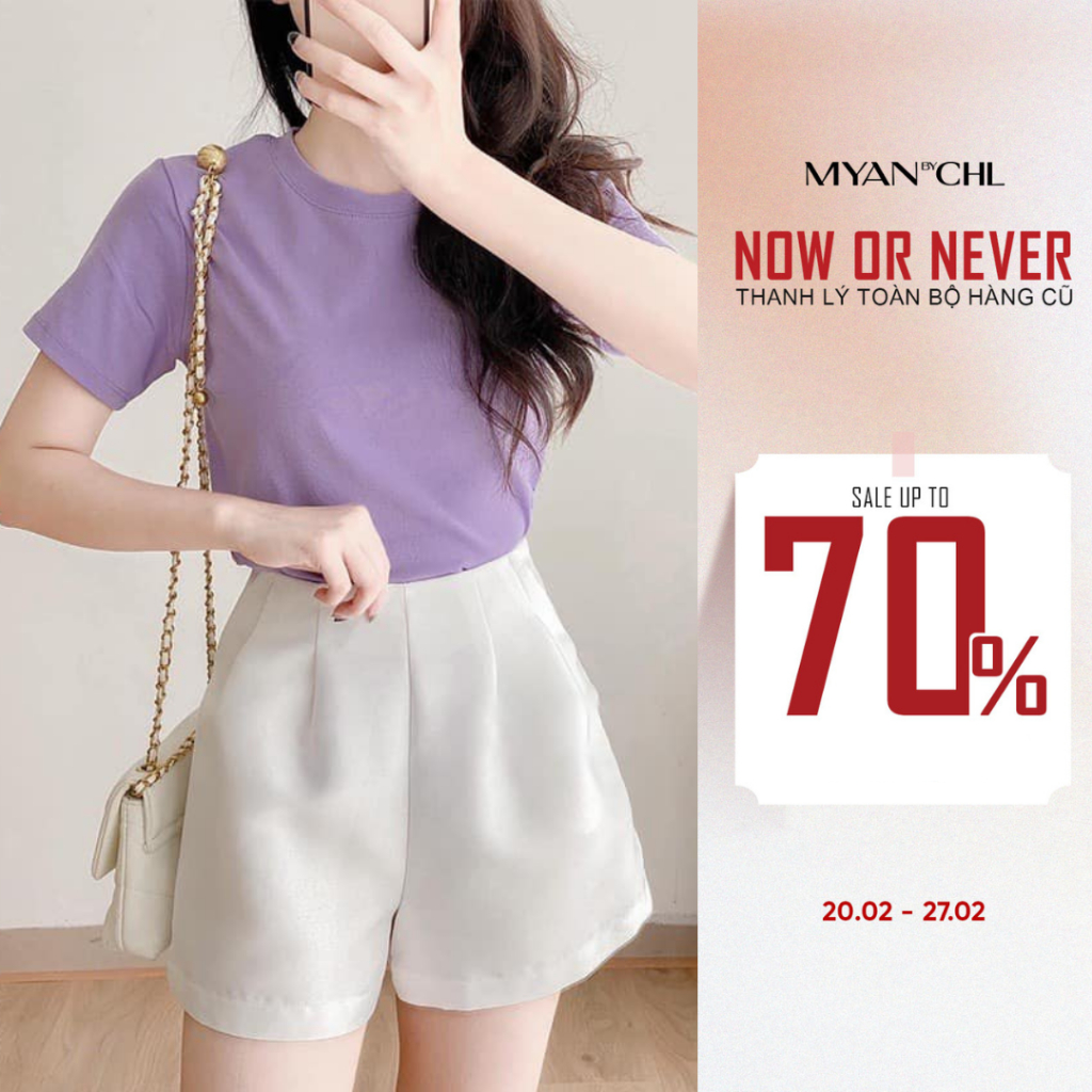 MYAN DESIGN Áo Thun Nữ Cổ Tròn Basic Nhiều Màu A022313