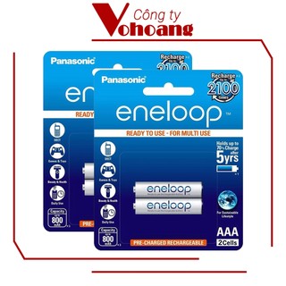 Bộ 4 pin sạc AAA Panasonic Eneloop 800mAh (Trắng)