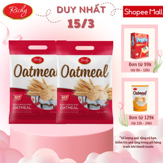 Combo 2 túi Bánh Yến Mạch Richy Oatmeal vị sữa (250gr/túi)