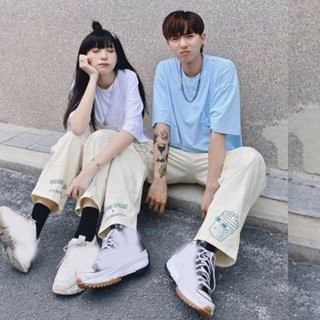 [giảm 20K đơn 100K] Quần jogger ống rộng thu đông nữ in hình whale unisex chất nỉ bông cao cấp dày dặn - g5.shop